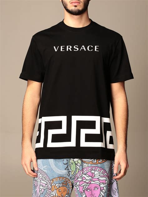 versace men's black t shirt|Versace t shirt men's flannels.